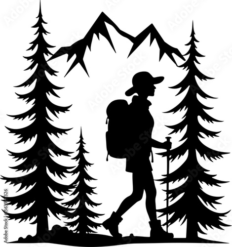 Hikers, Backpackers, Hiking, Trekking, Outdoors, Nature, Adventure, Mountains, Hills, Forest, Trees, Pine trees, Wilderness, Exploration, Travel, Journey, Expedition, Sport, Recreation, Hobby, Activit