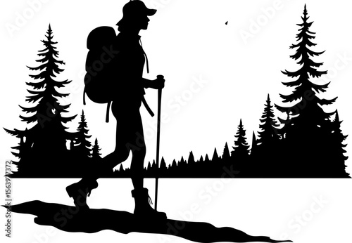 Hikers, Backpackers, Hiking, Trekking, Outdoors, Nature, Adventure, Mountains, Hills, Forest, Trees, Pine trees, Wilderness, Exploration, Travel, Journey, Expedition, Sport, Recreation, Hobby, Activit