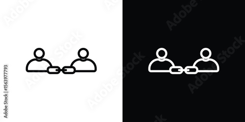 Affiliate link icon. Simple thin line, outline vectors