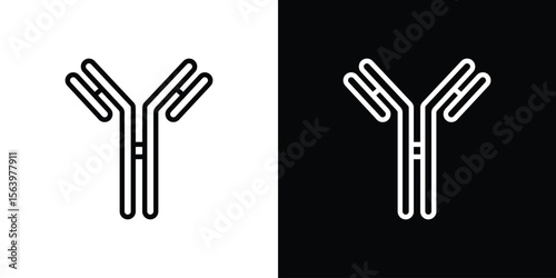 Antibody icon. Simple thin line, outline vectors