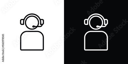 Callcenter icon. Simple thin line, outline vectors