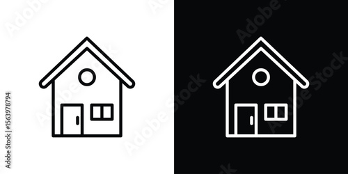 Chalet icon. Simple thin line, outline vectors