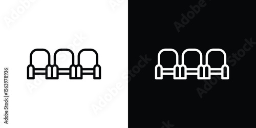 Cinema seat icon. Simple thin line, outline vectors