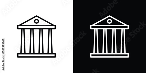 Courthouse icon. Simple thin line, outline vectors