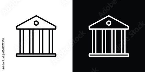 Courthouse icon. Simple thin line, outline vectors