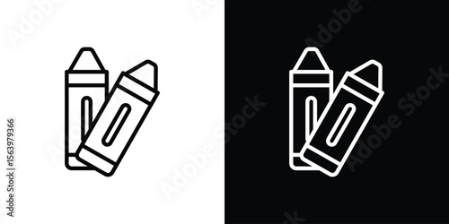 Crayon icon. Simple thin line, outline vectors