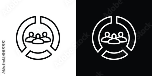 Demographics icon. Simple thin line, outline vectors
