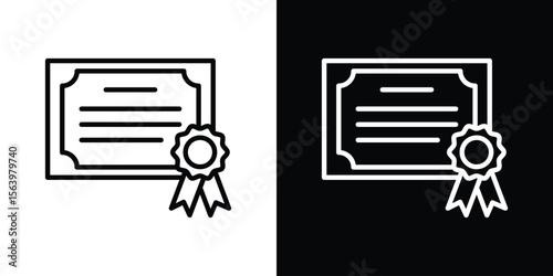 Diploma icon. Simple thin line, outline vectors