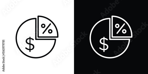 Dividend yield icon. Simple thin line, outline vectors