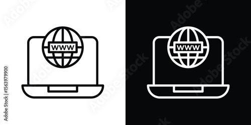 Domain icon. Simple thin line, outline vectors