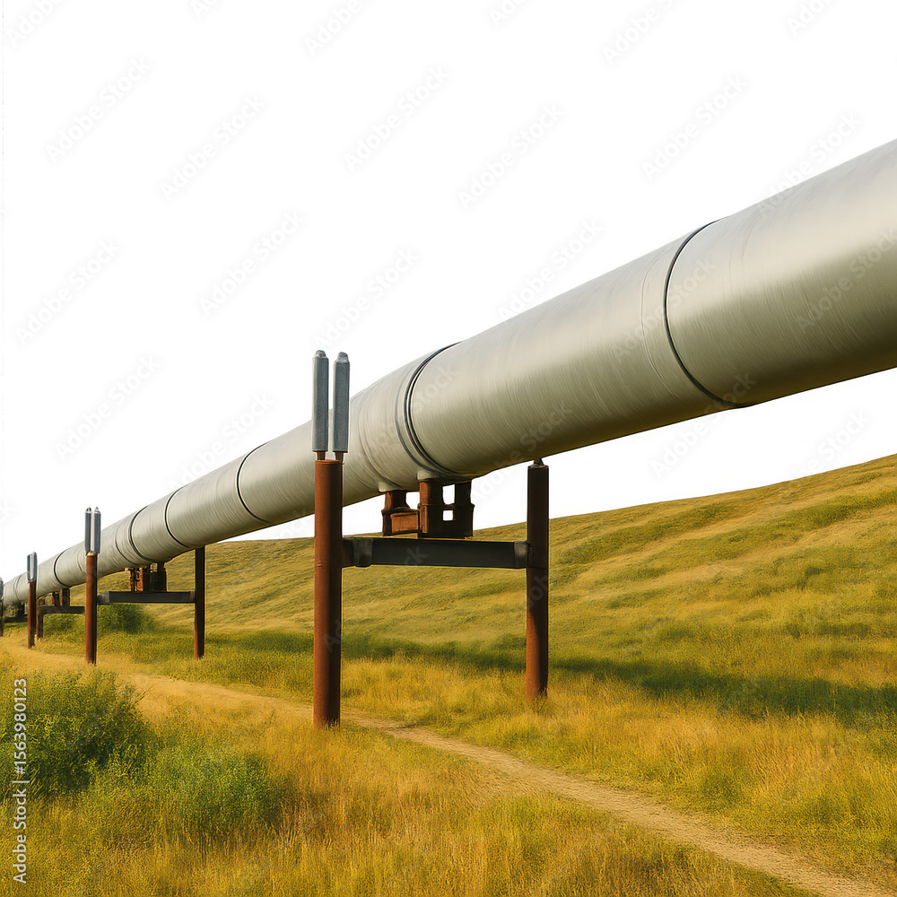 Cross Country Pipeline Industrial Pipeline Stretching Across Open Country Landscape PNG Die-Cut For Advertising Cross Country Pipeline Industrial Pipeline Stretching Across Open Country Landscape PNG Die-Cut For Advertising