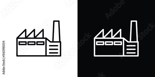 Factory icon. Simple thin line, outline vectors