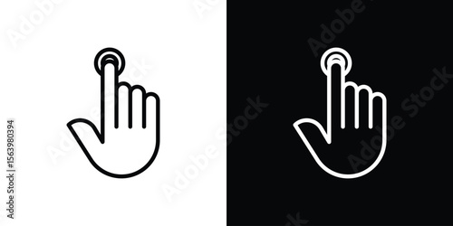 Finger control icon. Simple thin line, outline vectors