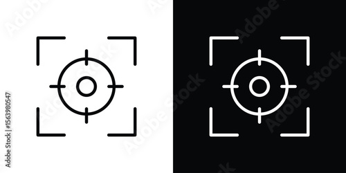 Focus icon. Simple thin line, outline vectors