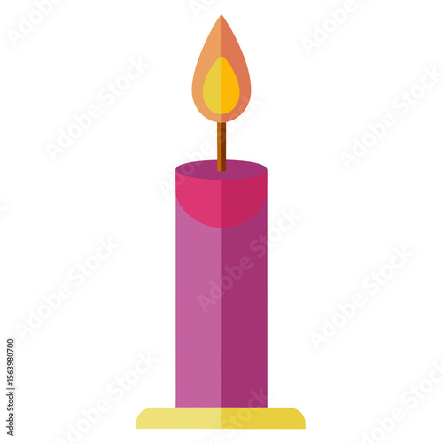 Easter Candle Icon Holiday Symbols, Cross, Bunny, Egg, and Church Graphics