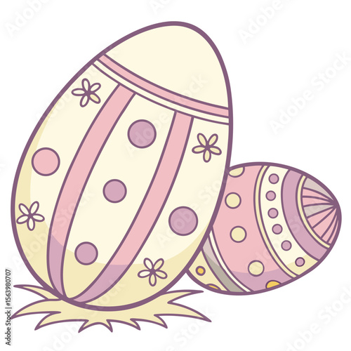 Easter Egg Icon Holiday Symbols, Cross, Bunny, Egg, and Church Graphics
