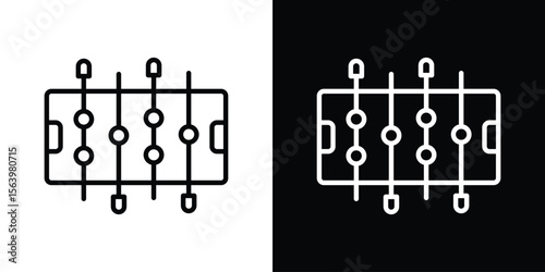 Foosball icon. Simple thin line, outline vectors
