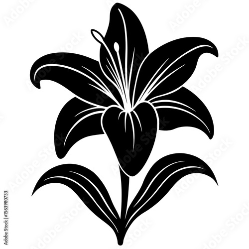 Easter Lily Icon Holiday Symbols, Cross, Bunny, Egg, and Church Graphics