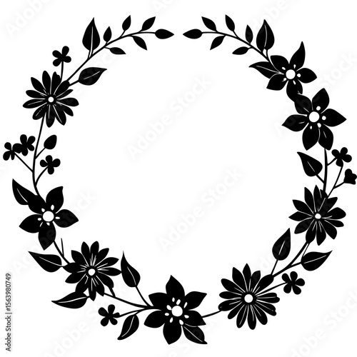Flower Garland Icon Holiday Symbols, Cross, Bunny, Egg, and Church Graphics