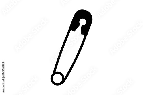 Safety pin clip art sewing accessory illustration