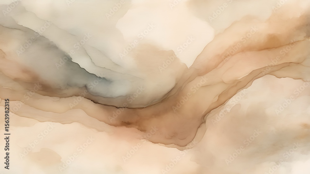 Fototapeta premium High-Resolution Abstract Watercolor Wash in Soft Earthy Tones