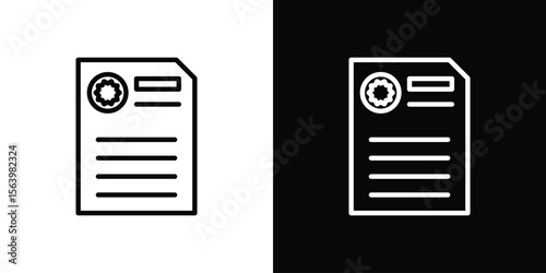 License icon. Simple thin line, outline vectors