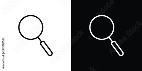 Magnifying glass icon. Simple thin line, outline vectors