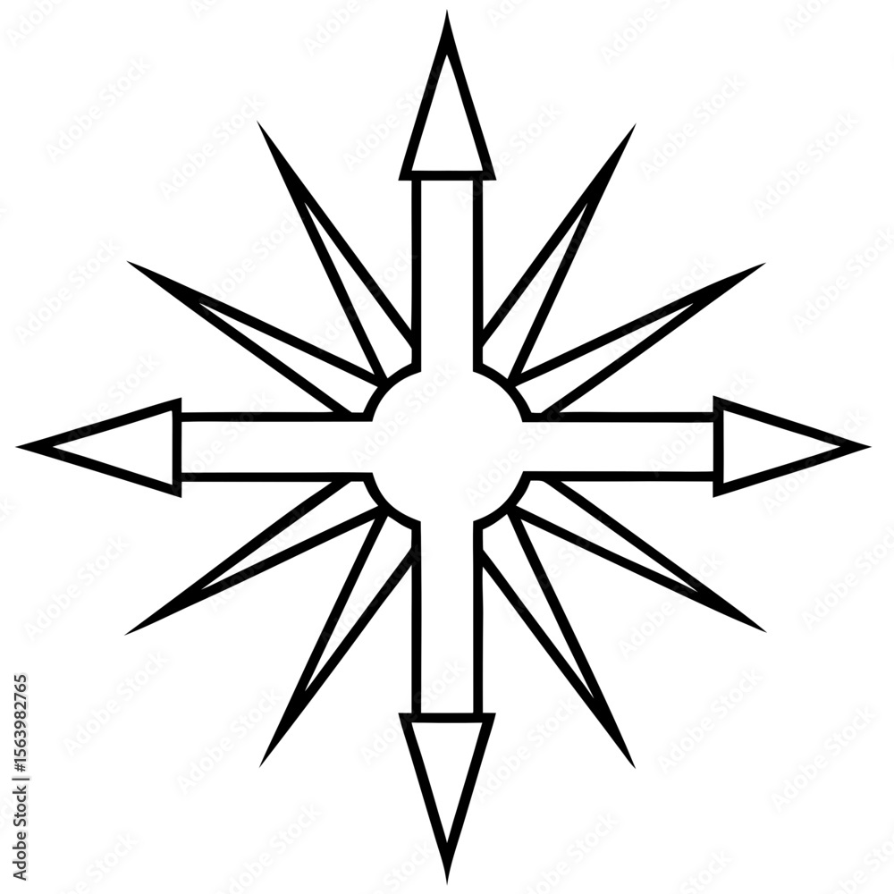 Fototapeta premium Sunburst Cross Icon Holiday Symbols, Cross, Bunny, Egg, and Church Graphics