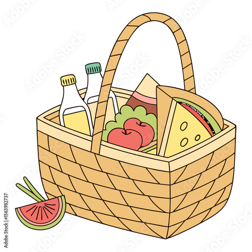 Picnic Basket Icon Holiday Symbols, Cross, Bunny, Egg, and Church Graphics
 