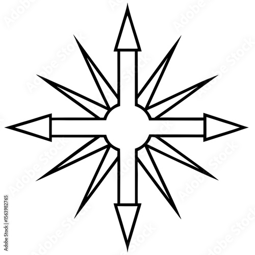 Sunburst Cross Icon Holiday Symbols, Cross, Bunny, Egg, and Church Graphics