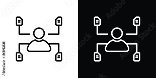 Multitask icon. Simple thin line, outline vectors