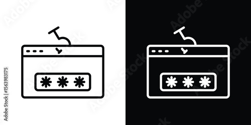 Password phishing icon. Simple thin line, outline vectors