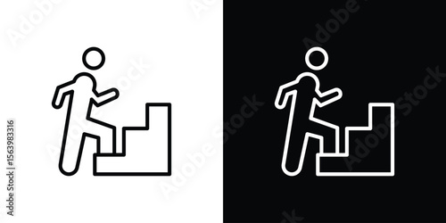 People Climbing icon. Simple thin line, outline vectors
