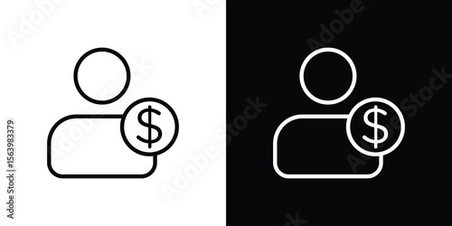 Personal loan icon. Simple thin line, outline vectors
