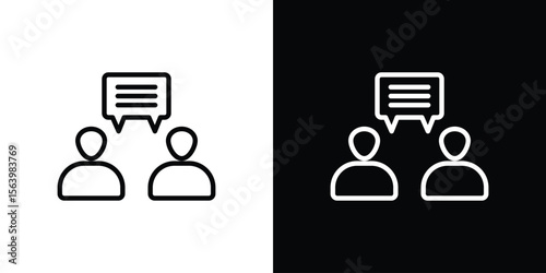 Public opinion icon. Simple thin line, outline vectors