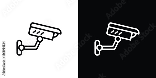 Security camera icon. Simple thin line, outline vectors