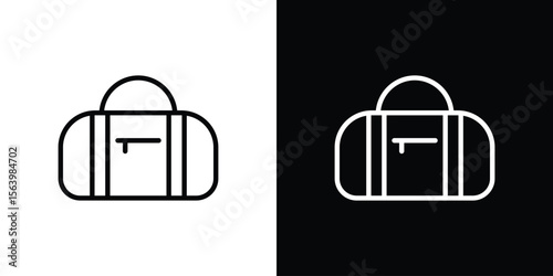 Sports bag icon. Simple thin line, outline vectors