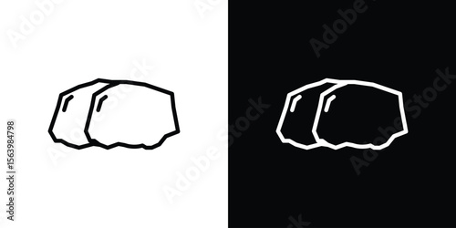 Stone icon. Simple thin line, outline vectors