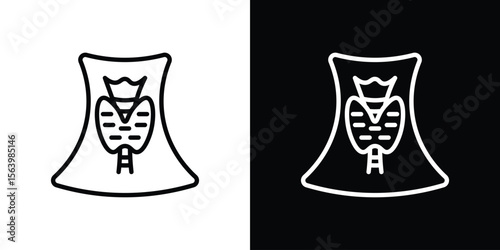 Thyroid icon. Simple thin line, outline vectors