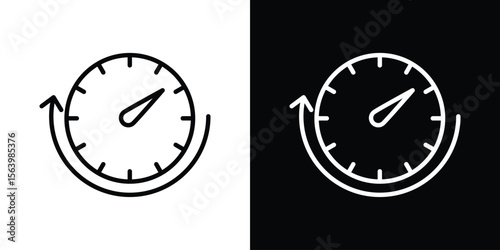 Uptime and downtime icon. Simple thin line, outline vectors
