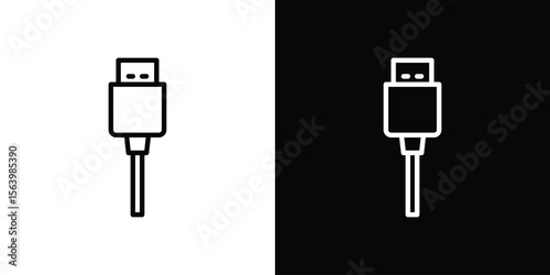 USB type c icon. Simple thin line, outline vectors