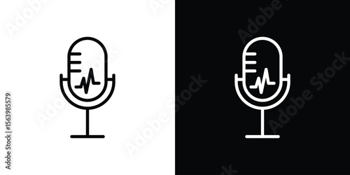 Voice recognition icon. Simple thin line, outline vectors
