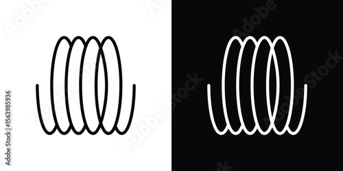 Wire coil icon. Simple thin line, outline vectors