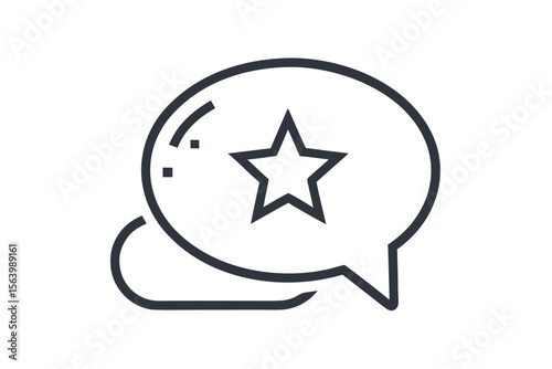 mono line vector icon speech bubble