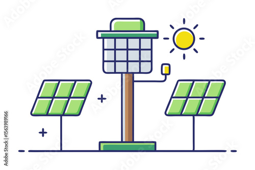 mono line vector icon smart street