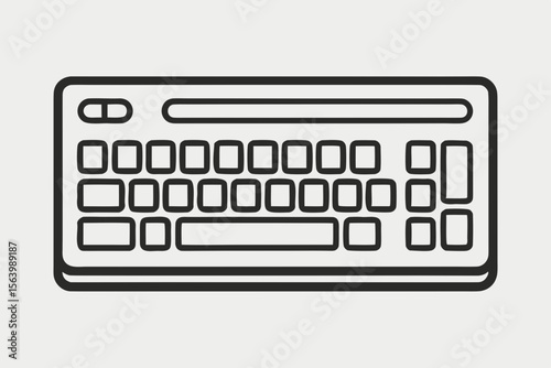 mono line vector icon standard company