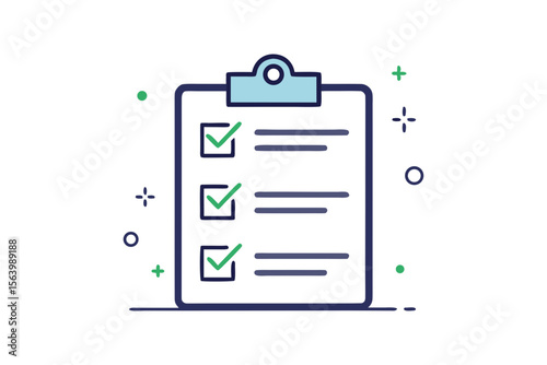 mono line vector icon to do check