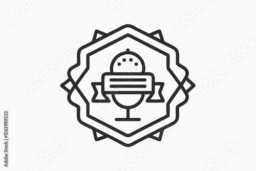 mono line vector icon on air live broadcast
