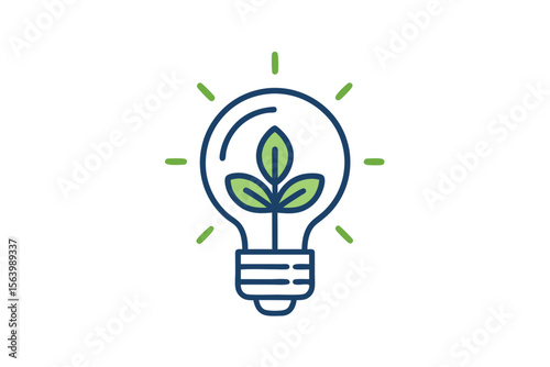 mono line vector icon energy efficiency badge
