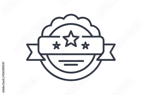 simple mono line icon rating stars review